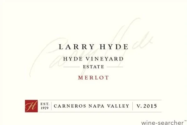 2016 Larry Hyde Vineyard Estates Merlot Carneros - click image for full description