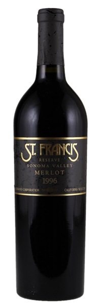 1996 St. Francis Merlot Reserve Sonoma - click image for full description