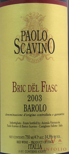 2020 Paolo Scavino Barolo Bric Del Fiasc MAGNUM - click image for full description