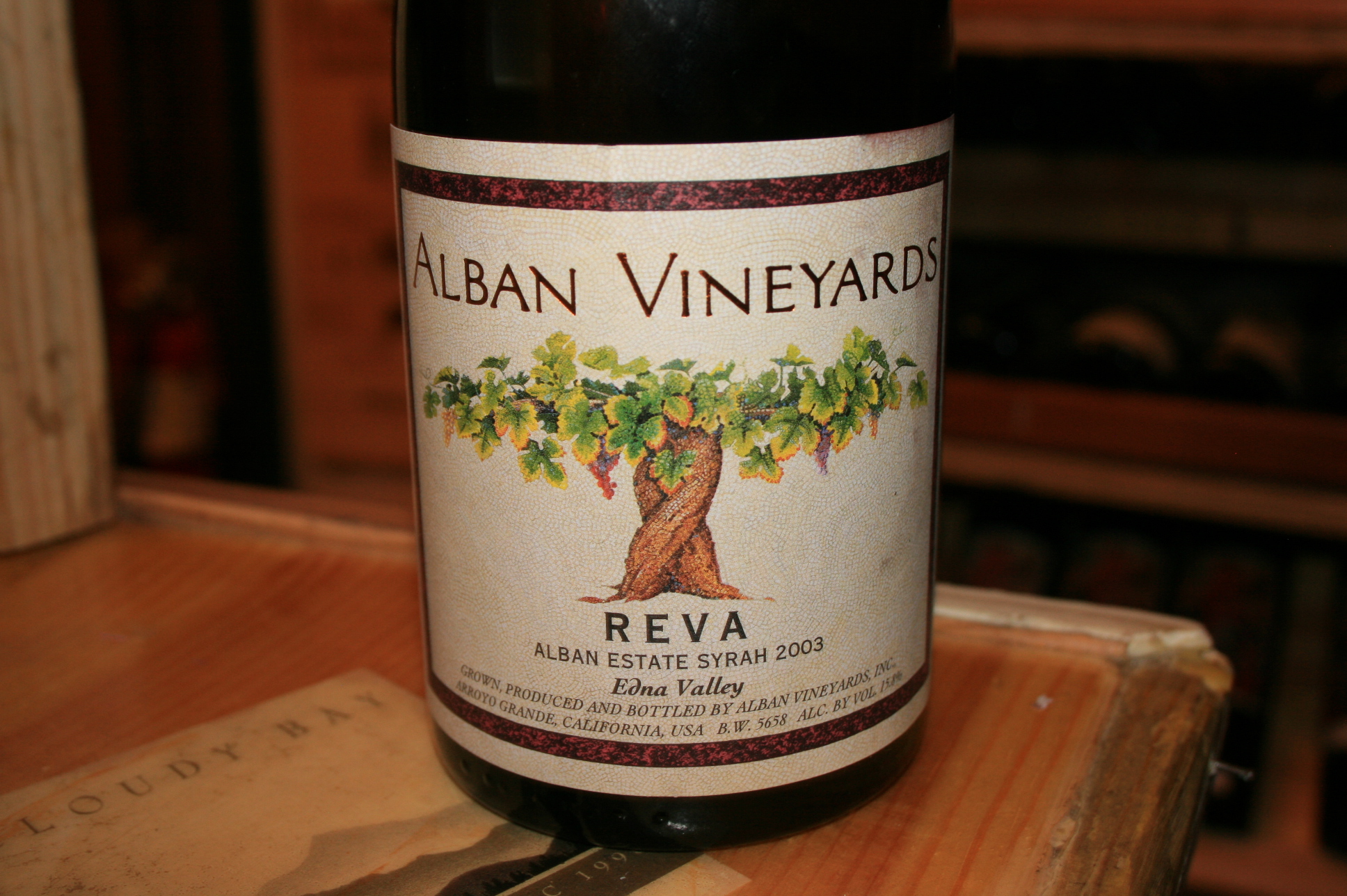 2002 Alban Vineyards Reva Syrah Alban Estate - click image for full description