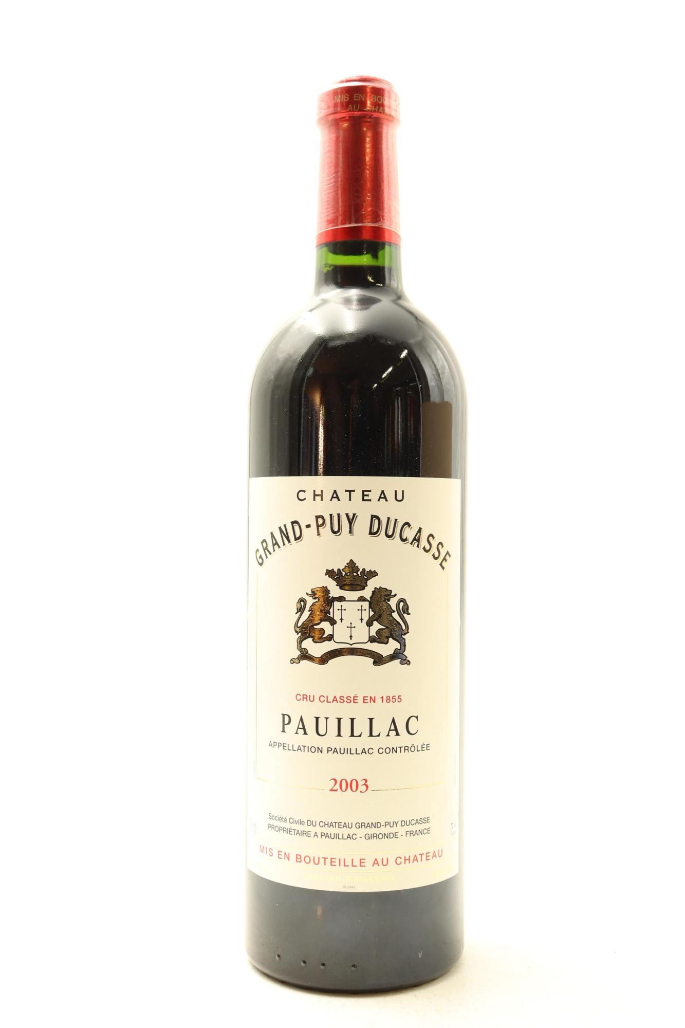 2003 Chateau Grand Puy Ducasse Pauillac - click image for full description