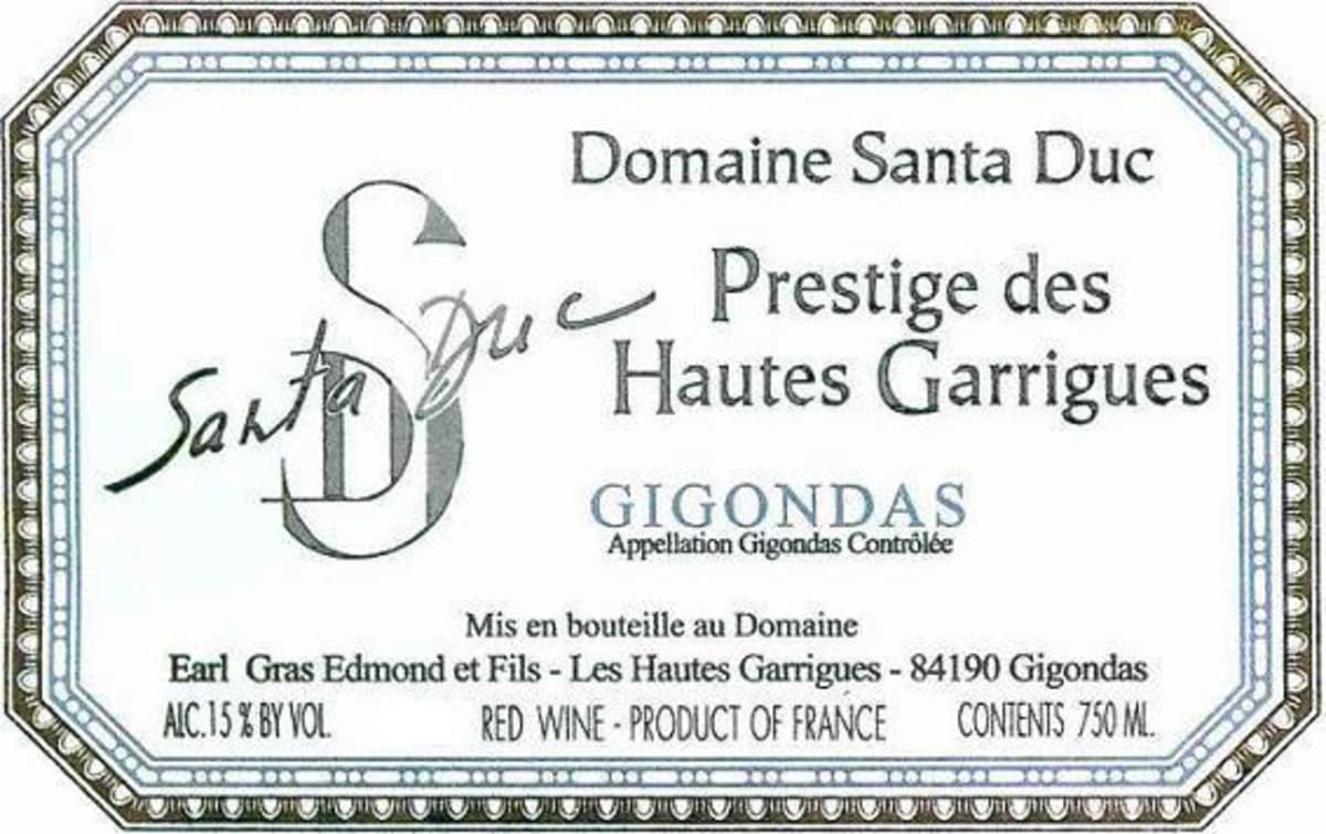 2004 Domaine Santa Duc Gigondas Prestige De Hauts Garrigues image