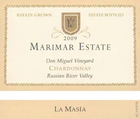 2009 Marimar Estate Chardonnay Don Miguel Vineyard Russian River Valley La Masia image