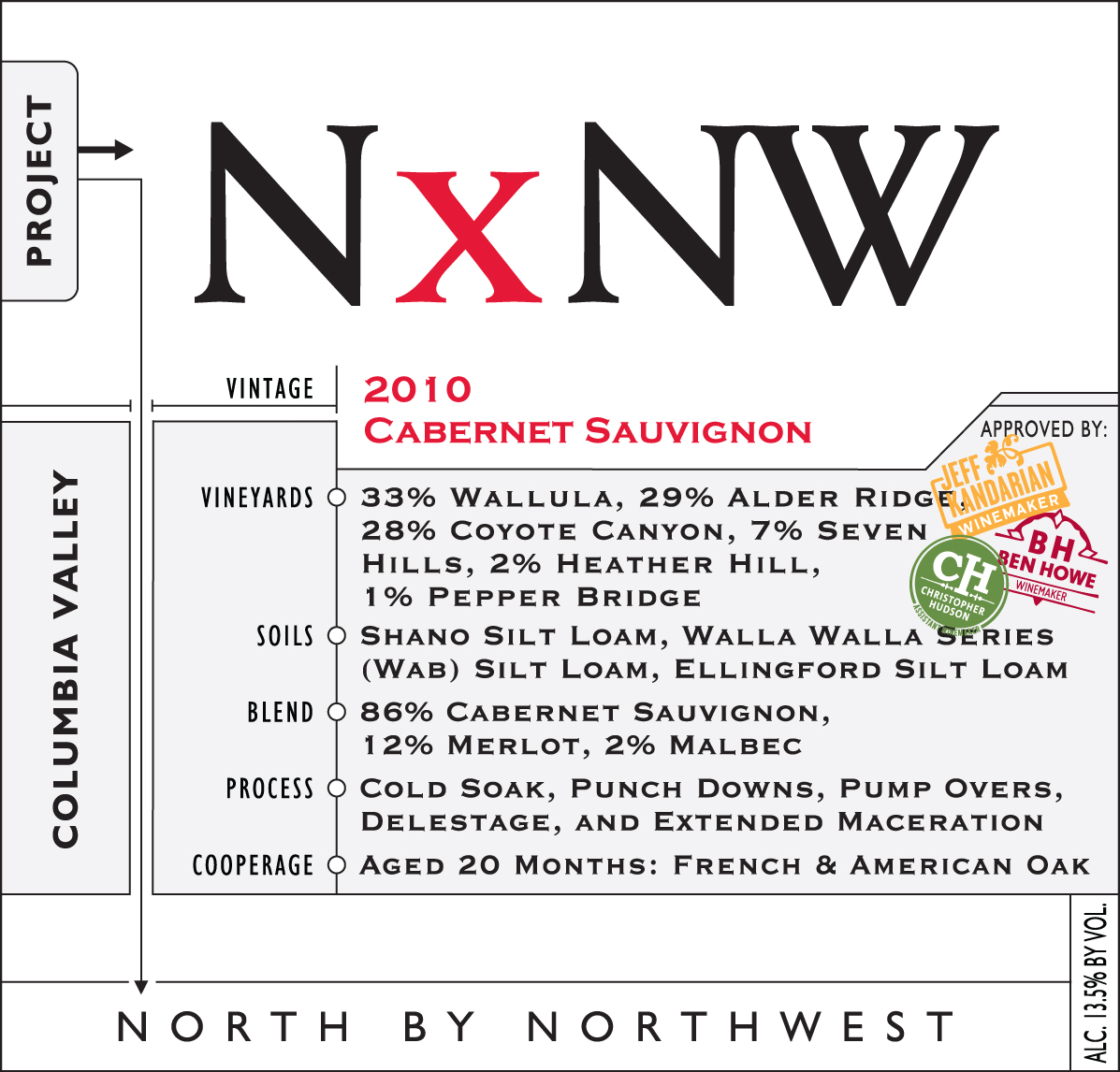 2009 NxNW North by Northwest Colombia Valley Cabernet Sauvignon image