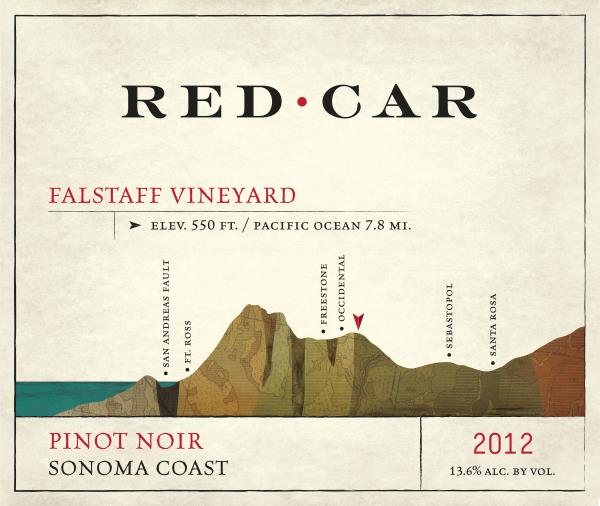 2012 Red Car Falstaff Vineyard Pinot Noir Sonoma Coast - click image for full description