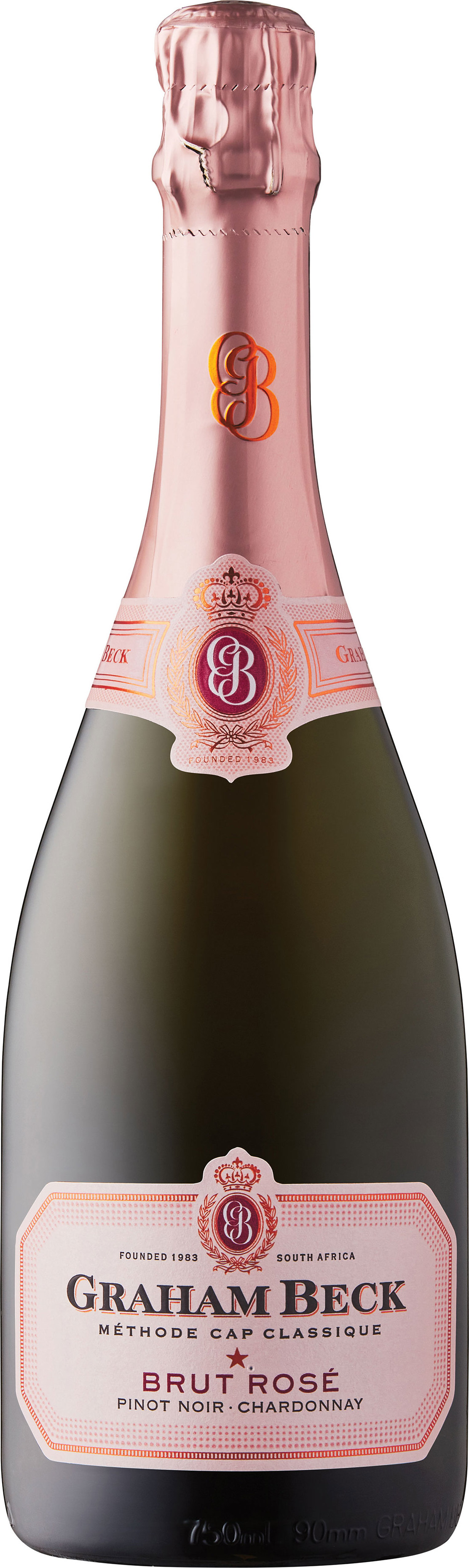 2015 Graham Beck Rose Brut Sparkling South Africa - click image for full description