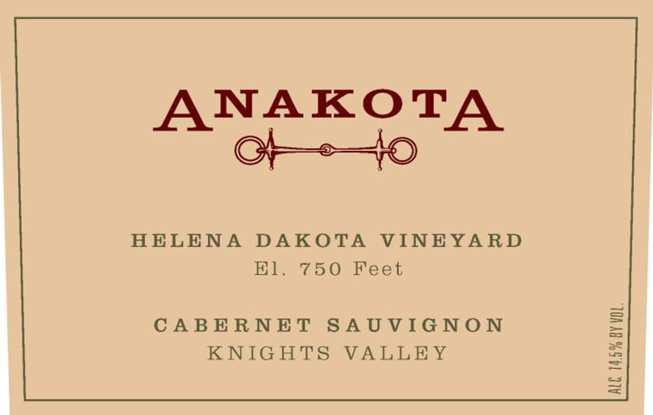 2017 Anakota Helena Dakota Cabarnet Savignon Knights valley image
