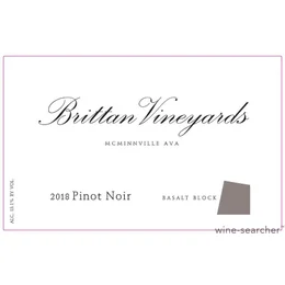 2018 Brittan Vineyards Pinot Noir Basalt Block McMinnville image