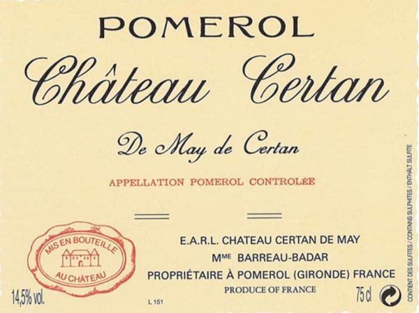 2021 Chateau Certan 'De May de Certan' Pomerol - click image for full description