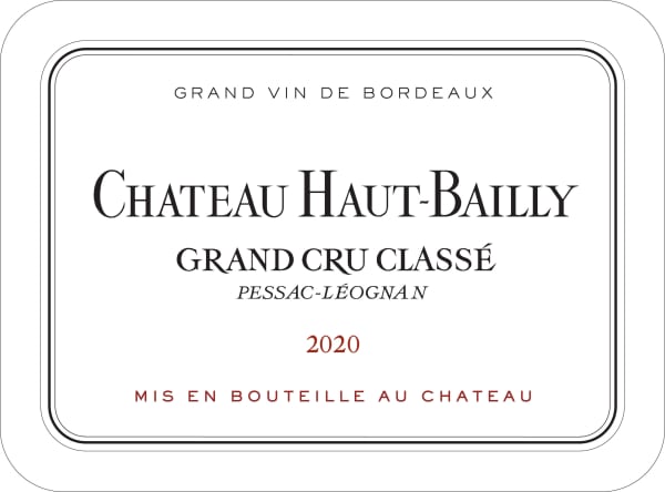 2020 Chateau Haut-Bailly Pessac-Leognan - click image for full description