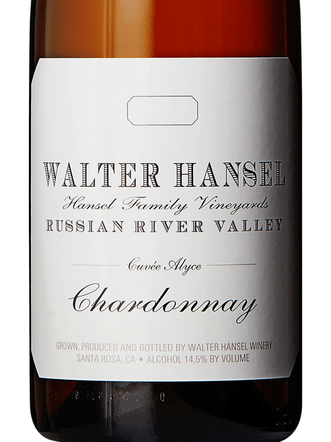 2020 Walter Hansel Chardonnay Cuvee Alyce - click image for full description