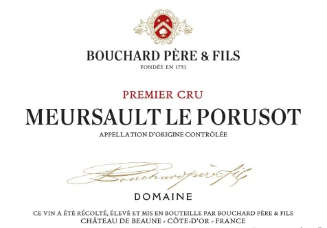 2022 BOUCHARD Pere et Fils MEURSAULT 1ER PORUSOT - click image for full description