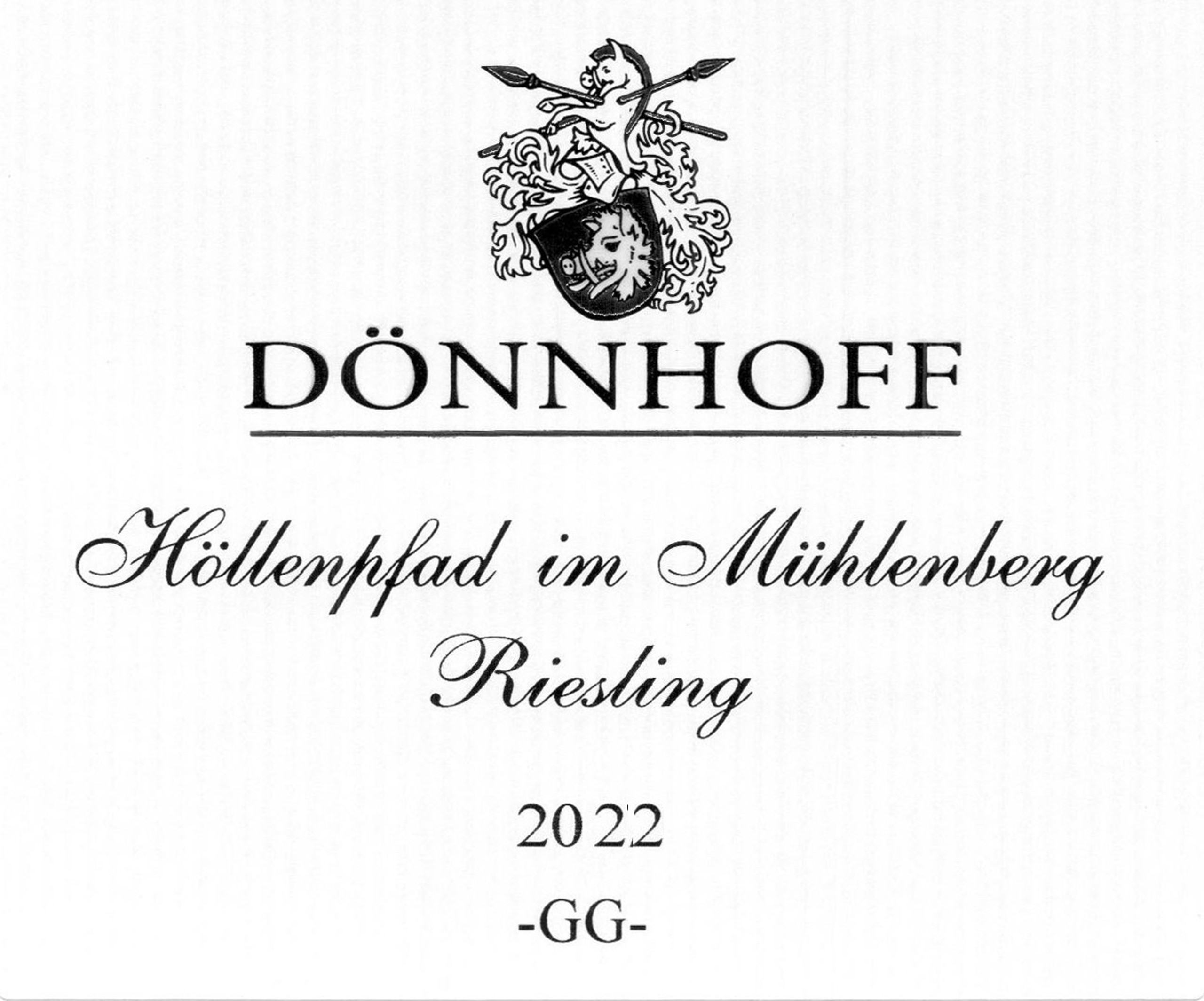 2022 DONNHOFF RIESLING IM MUHLENBERG TROCKEN GG ROXHEIMER HOLLENPFAD GERMANY image