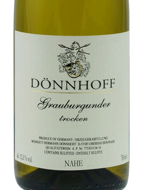 2023 DONNHOFF PINOT BLANC GRAUBURGUNDER TROCKEN, NAHE - click image for full description