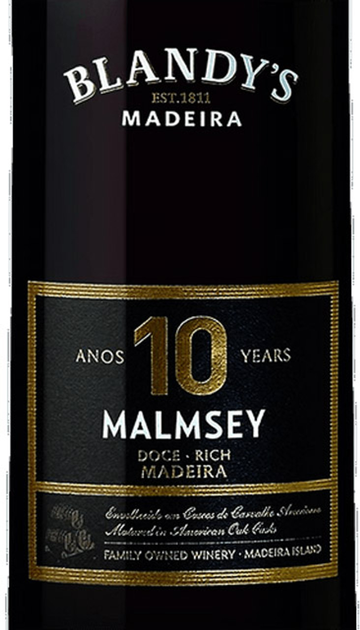 Blandys Madeira malmsey 10 Year 500ml - click image for full description