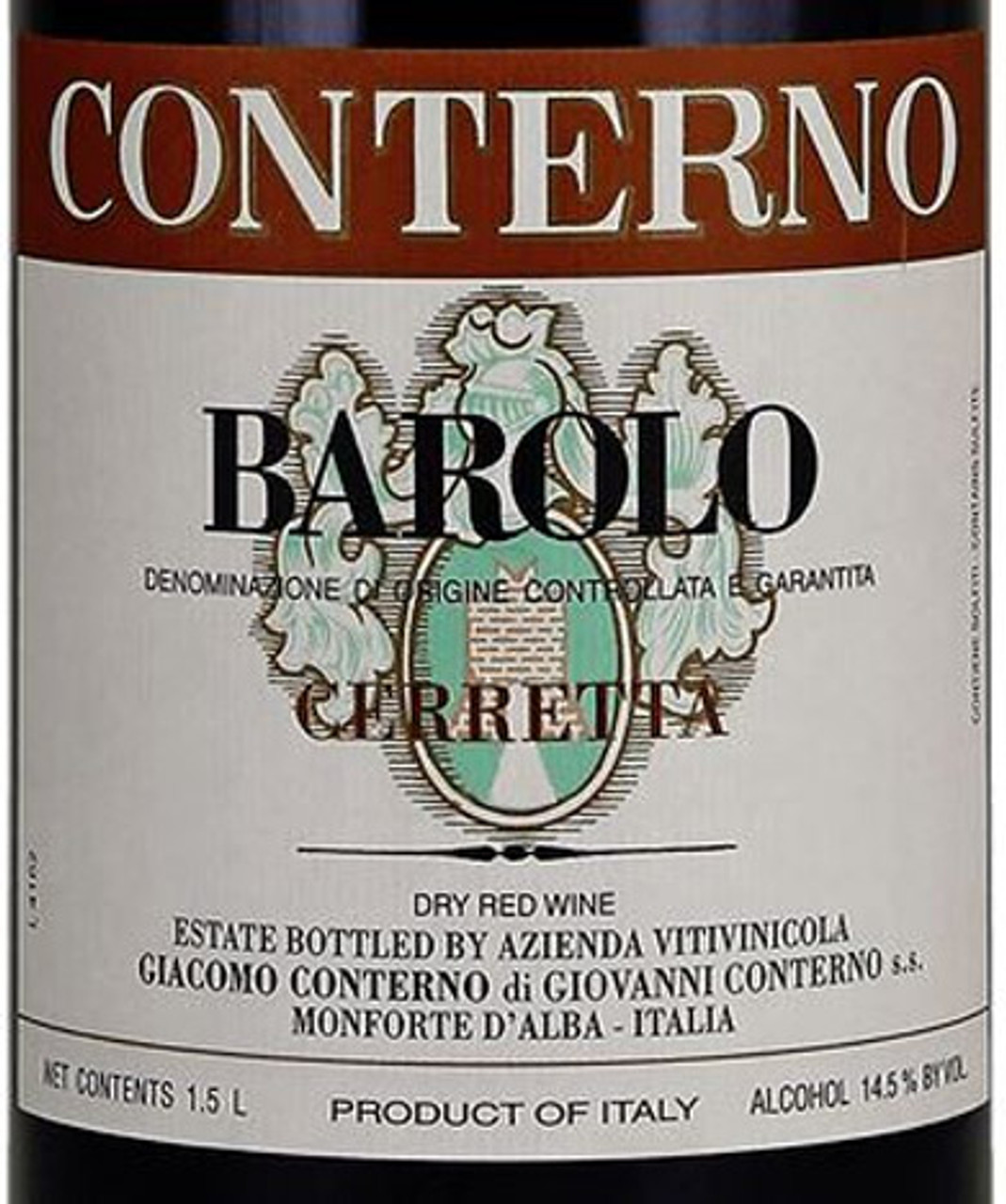 2018 GIACOMO CONTERNO BAROLO CERRETTA BAROLO 3 Liter image