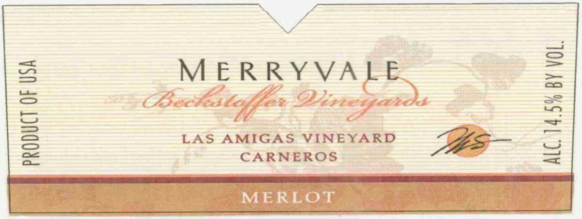 2002 Merryvale Beckstoffer Las Amigas Vineyard Merlot Carneros - click image for full description