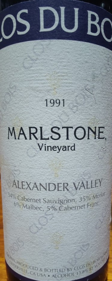 1991 Clos du Bois Marlstone, Alexander Valley, USA image