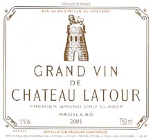 2001 Chateau Latour Pauillac - click image for full description
