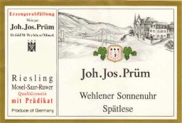 2021 Jon Jos Prum Riesling Wehlener Sonnenuhr Spatlese image