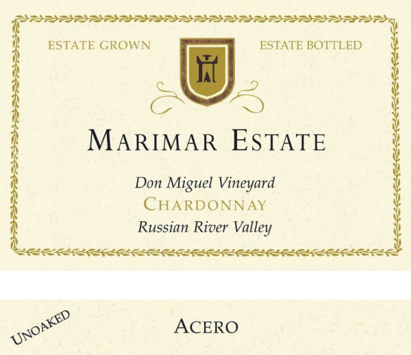 2021 MARIMAR ESTATE CHARDONNAY MARIMAR ACERO RUSSIAN RIVER VALLEY - click image for full description