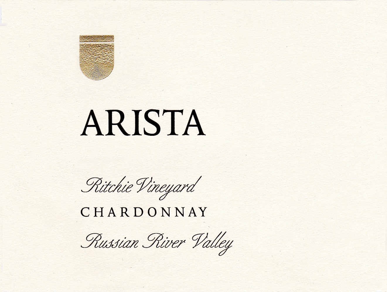 2019 Arista Chardonnay Ritchie Vineyard Russian River Valley - click image for full description