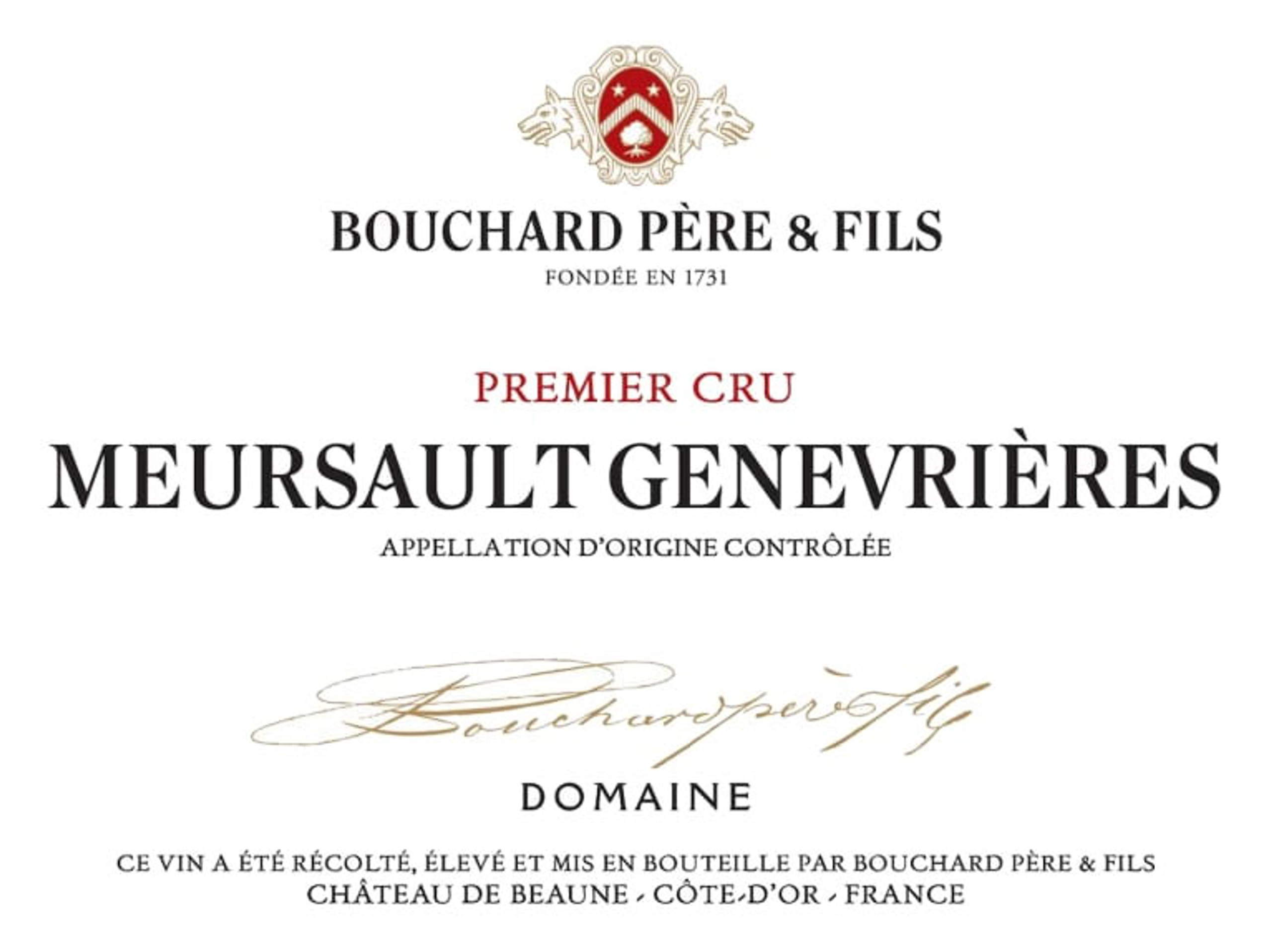 2022 Bouchard Pere et Fils Meursault Genevrieres 1er Cru - click image for full description