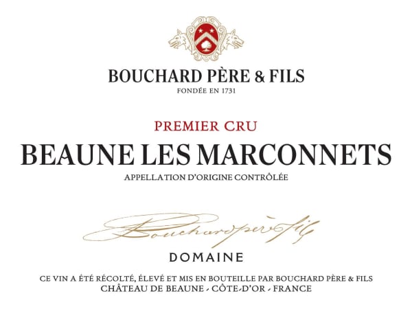 2020 Bouchard Pere et Fils Beaune Marconnets 1er Cru - click image for full description