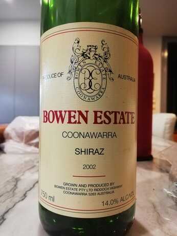 2002 Bowen Estate Shiraz Coonawarra - click image for full description