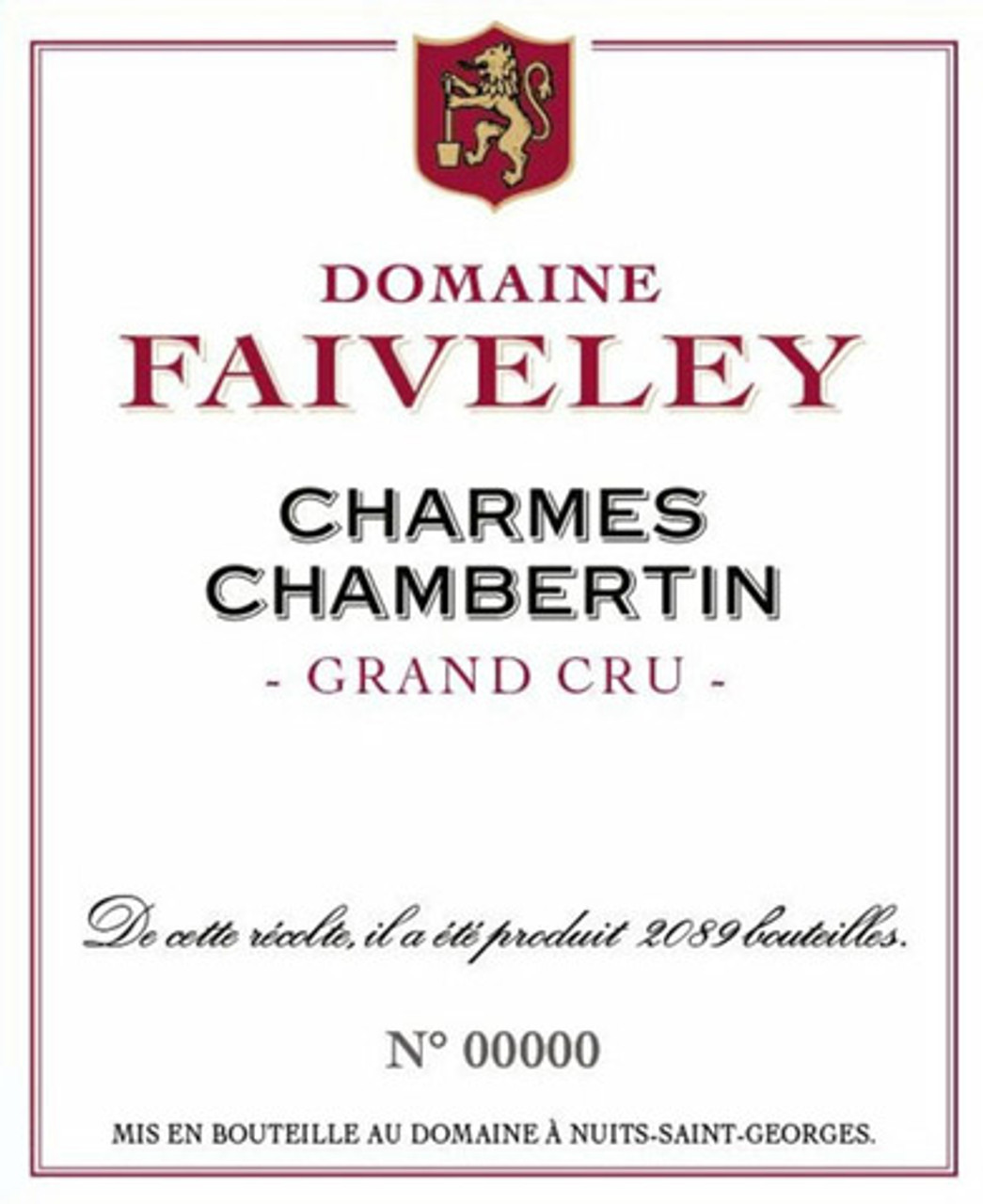 2018 Faiveley Charmes Chambertin Grand Cru - click image for full description