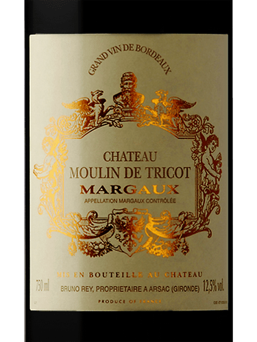 2019 Chateau Moulin De Tricot Margaux, France - click image for full description
