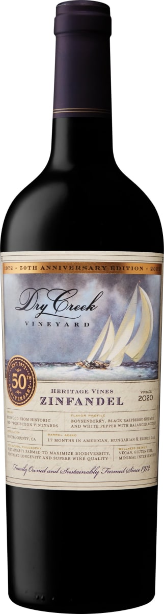 2020 Dry Creek VIneyards Zinfandel Heritage Vines Sonoma - click image for full description