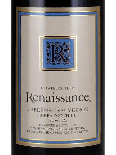 1987 Renaissance Cabernet Sauvignon North Yuba California 3 Liter - click image for full description