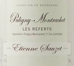 2022 Etienne Sauzet Puligny Montrachet Les Referts 1er Cru - click image for full description