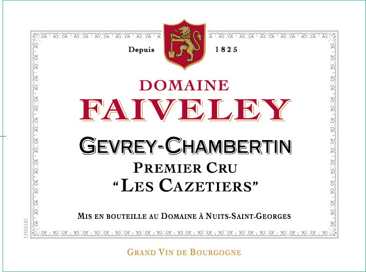 2021 Domaine Faiveley Les Cazetiers Gevrey-Chambertin 1er Cru - click image for full description