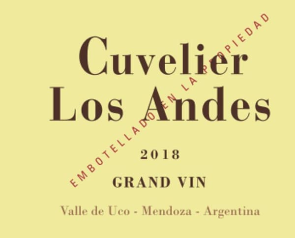 2018 Cuvelier Los Andes Grand Vin - click image for full description