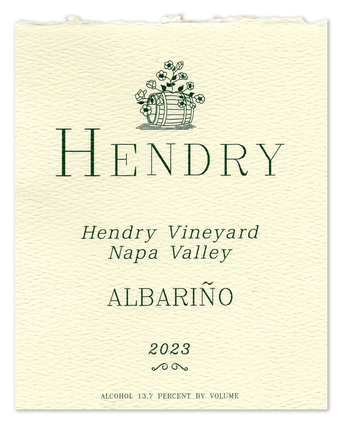 2023 Hendry 'Hendry Vineyard' Albarino Napa Valley - click image for full description