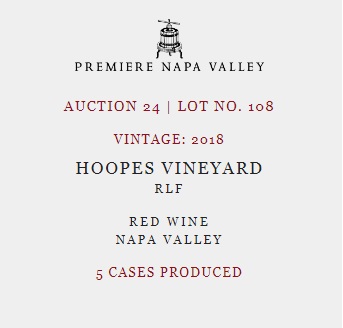 2018 Hoopes Vineyard Premier Napa Valley Auction Red Wine Napa image