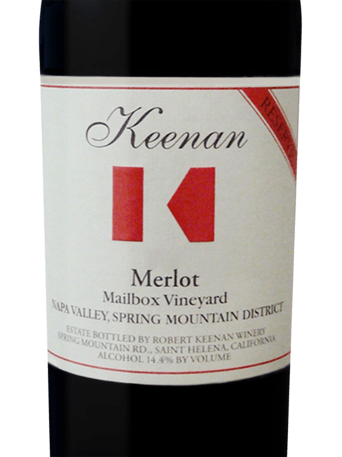 2018 Keenan Merlot Reserve Mailbox Vineyard Spring Mountain District - click image for full description