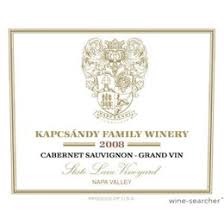 2016 Kapcsandy Family Winery State Lane Vineyard Grand-Vin Cabernet Sauvignon Napa Valley - click image for full description