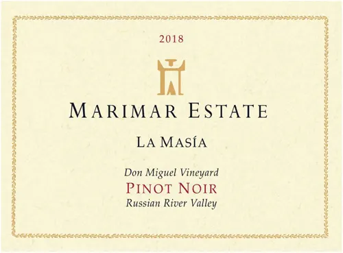 2018 MARIMAR PINOT NOIR LA MASIA RUSSIAN RIVER VALLEY image