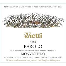 2020 VIETTI BAROLO MONVIGLIERO - click image for full description