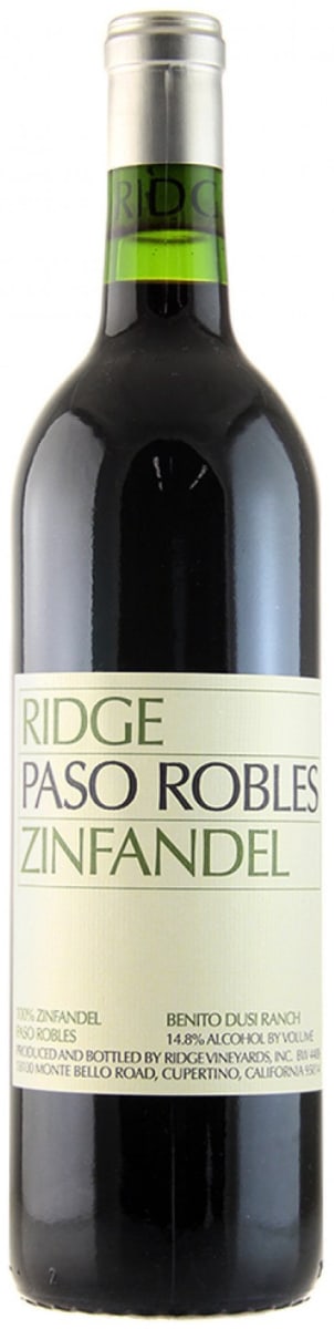 2017 Ridge Zinfandel Paso Robles Sonoma County - click image for full description