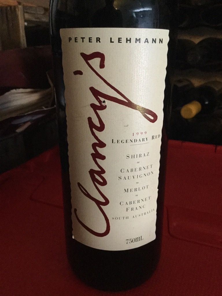 1999 Peter Lehmann Clancy's Shiraz   Cabernet Sauvignon   Merlot, Barossa, Australia - click image for full description