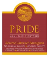 2006 Pride Mountain Vineyards Reserve Cabernet Sauvignon Sonoma Napa - click image for full description