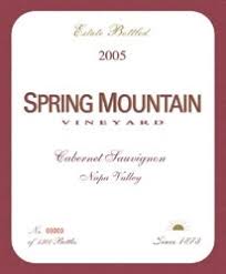 2005 Spring Mountain Vineyard Cabernet Sauvignon Estate - click image for full description