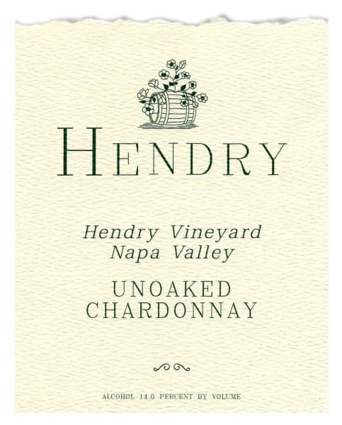 2022 Hendry 'Hendry Ranch' Unoaked Chardonnay - click image for full description