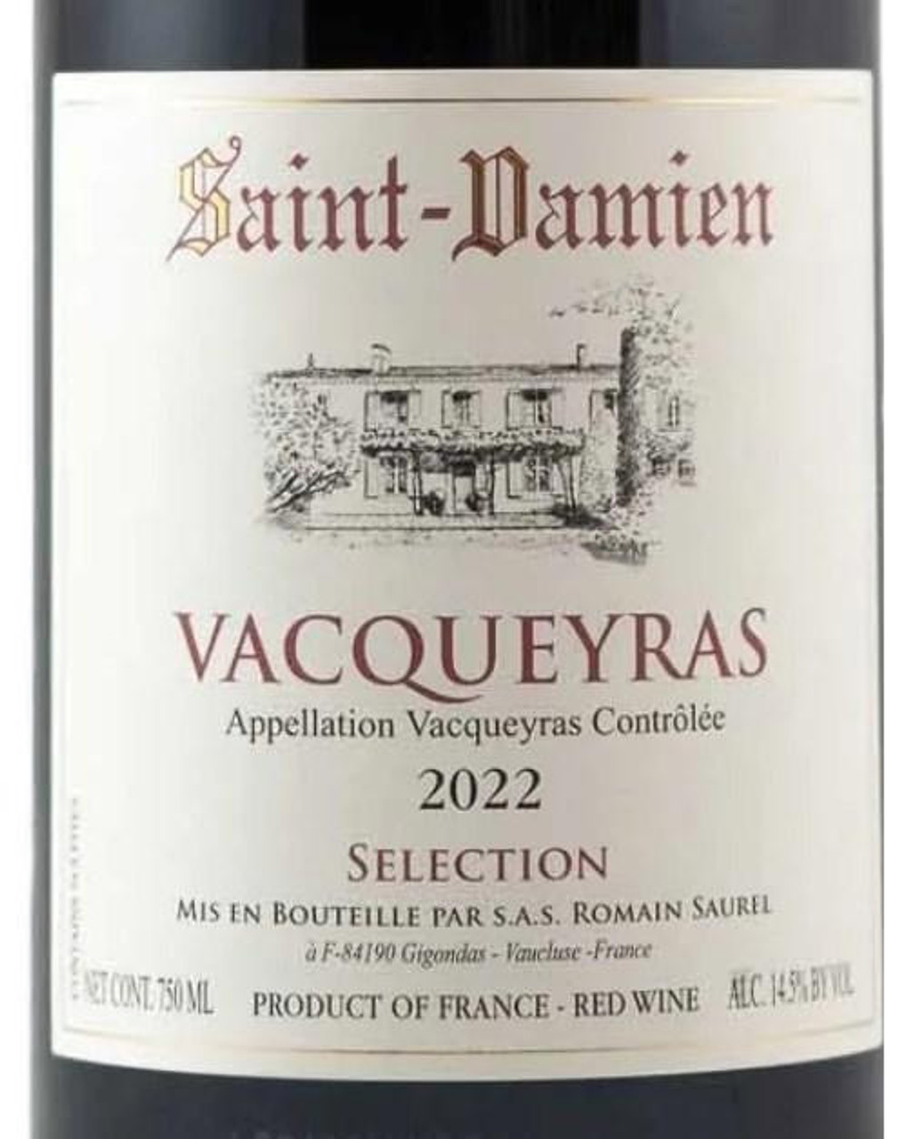 2022 Domaine Saint-Damien Vacqueyras Selection - click image for full description