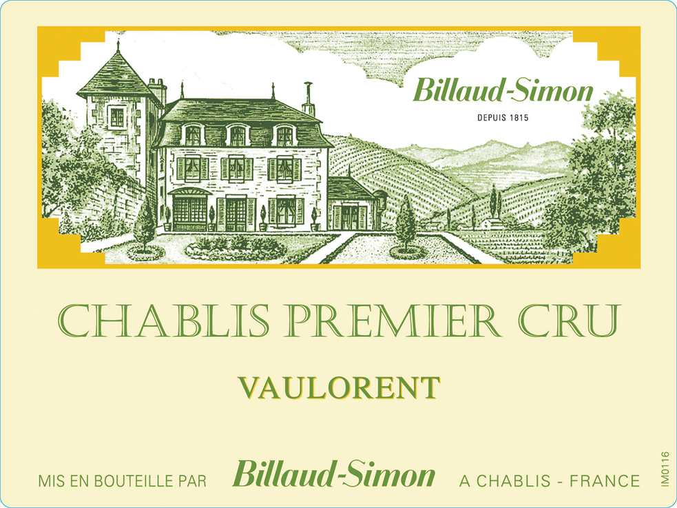 2022 Domaine Billaud-Simon Vaulorent Chablis 1er Cru - click image for full description