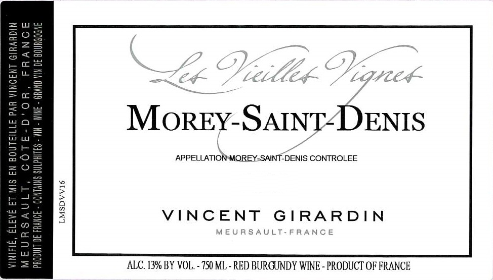 2021 Vincent Girardin Morey Saint Denis Vielles Vignes - click image for full description